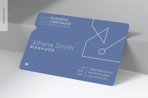 Corporate Business Card Mockup Leaned