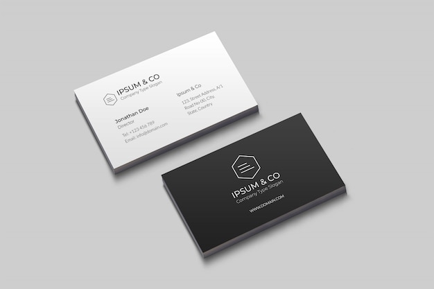 Corporate business card mockup