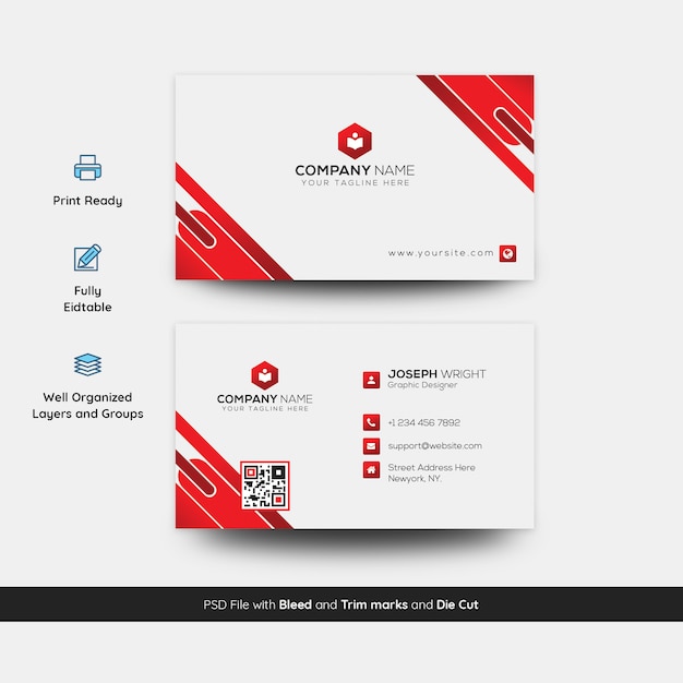 Corporate business card template