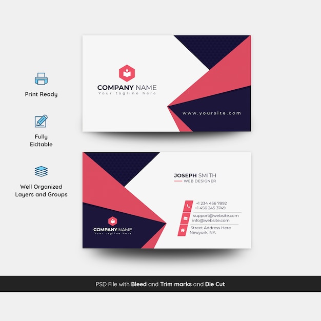 PSD corporate business card template