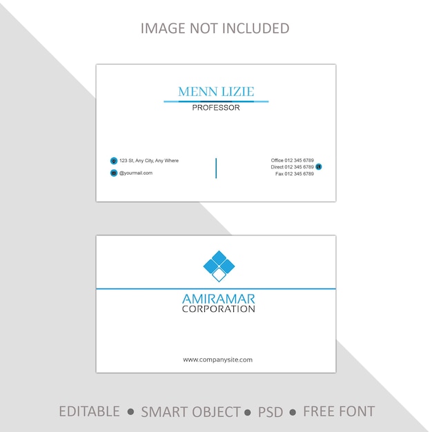 Corporate business card template