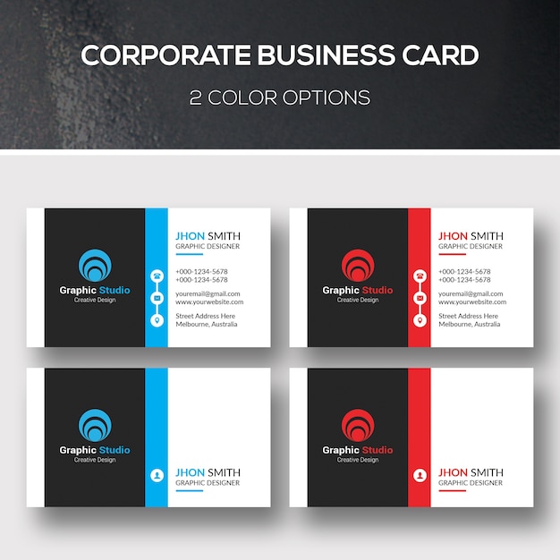 Corporate business card