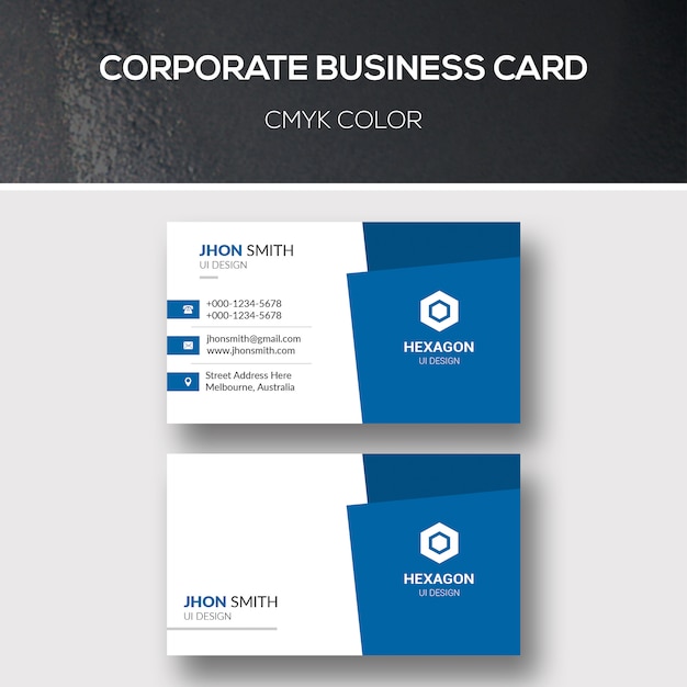 PSD corporate business card