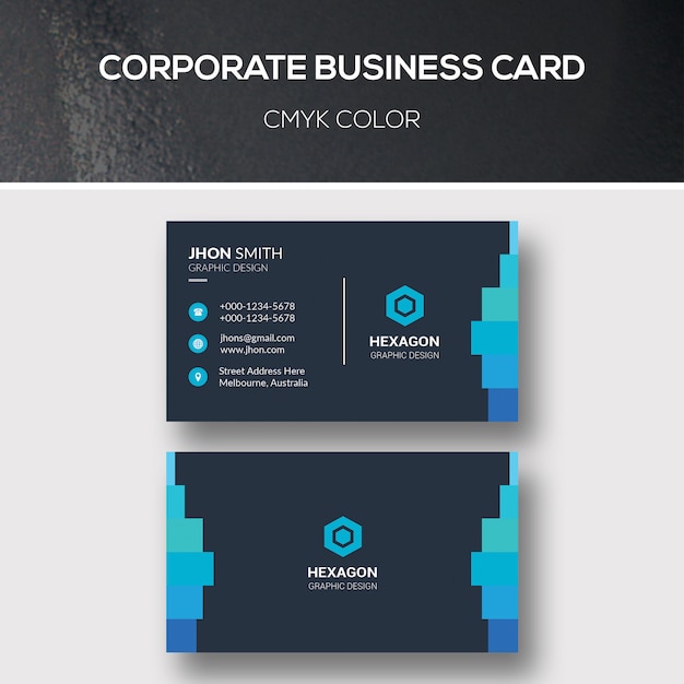 PSD corporate business card