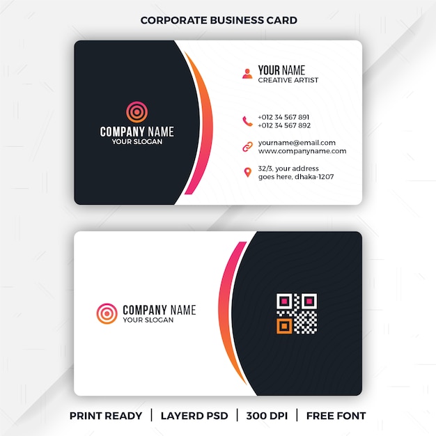 PSD corporate business card