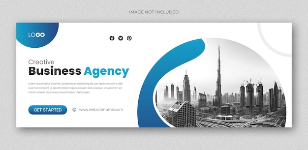 Corporate business digital marketing agency facebook cover and web banner design template