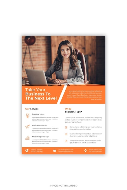 PSD corporate business flyer design template