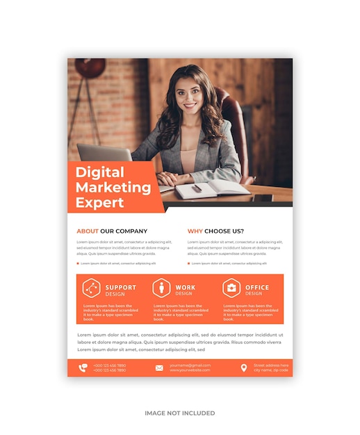 Шаблон дизайна корпоративного бизнес-Flyer