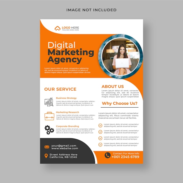 Corporate business flyer design template