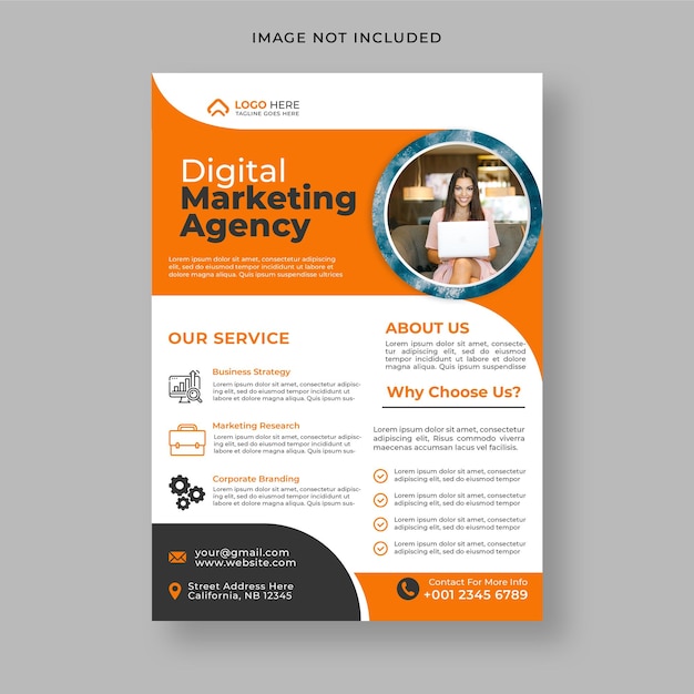 Corporate business flyer design template