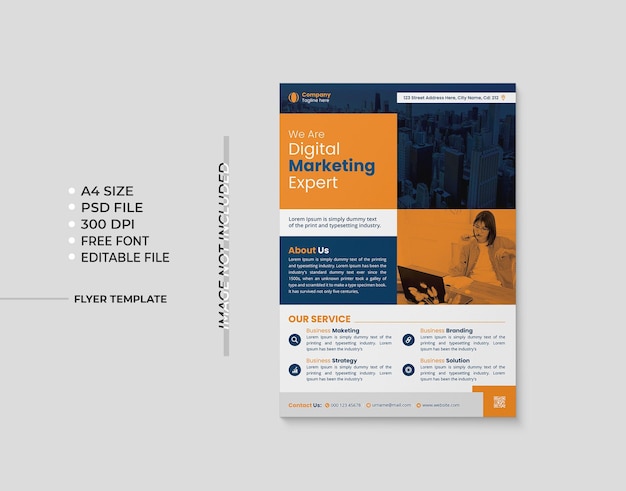 Corporate Business Flyer met PSD-sjabloon