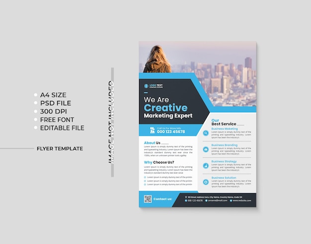 Corporate Business Flyer met PSD-sjabloon