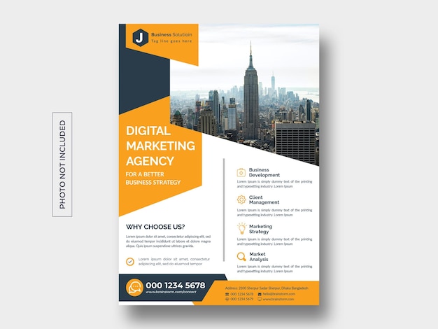 Corporate business flyer template design