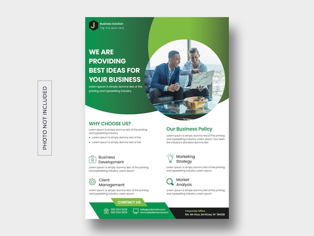 Corporate business flyer template design