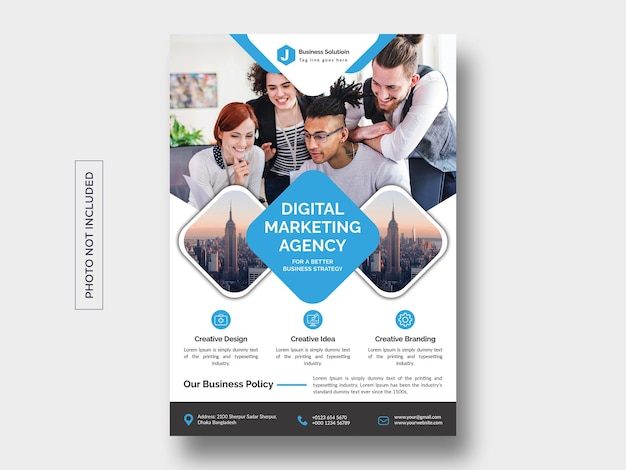 PSD corporate business flyer template design