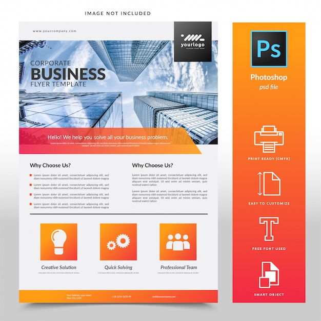 PSD corporate business flyer template