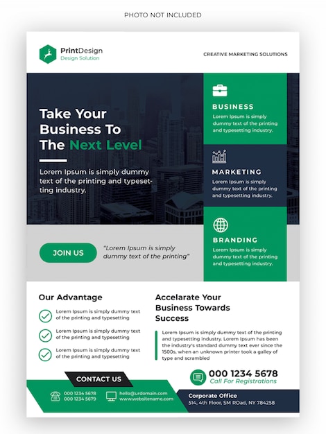 Corporate business flyer template