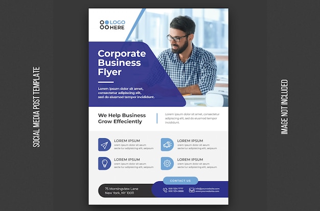 Corporate business flyer template