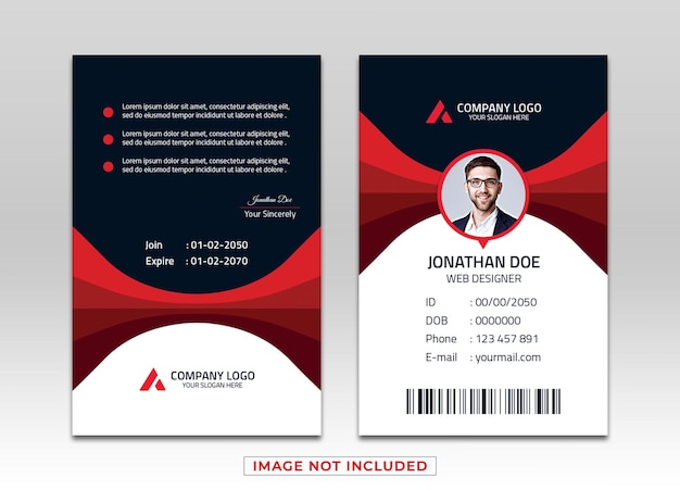 PSD corporate business id card template design