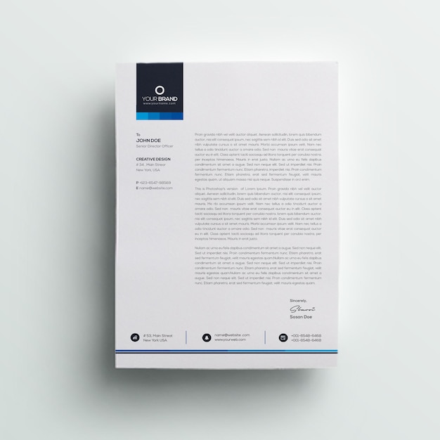 PSD corporate business letter head