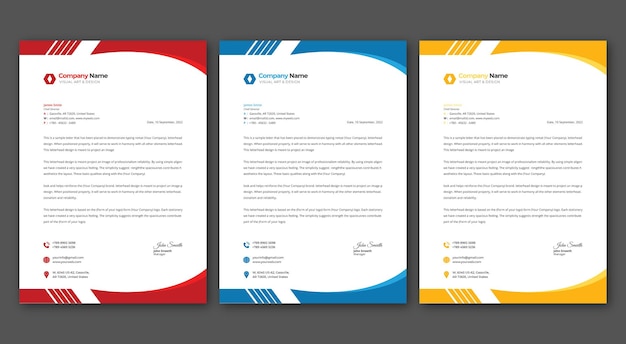 PSD corporate business letterhead template psd