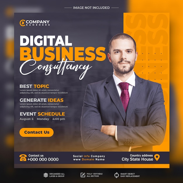corporate business marketing agency webinar consulting social media post