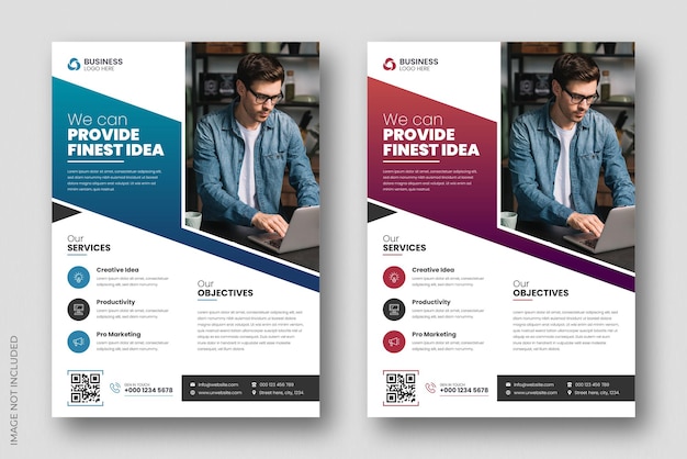 PSD corporate business multipurpose flyer design and brochure cover page template