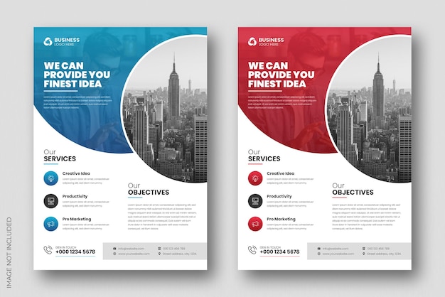 Corporate business multipurpose flyer design and brochure cover page template