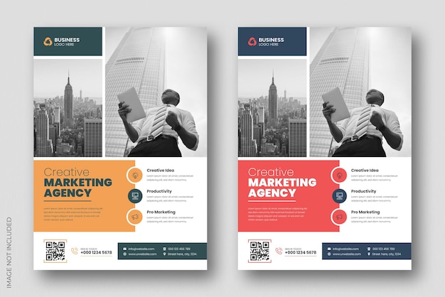 Corporate business multipurpose flyer design and brochure cover page template