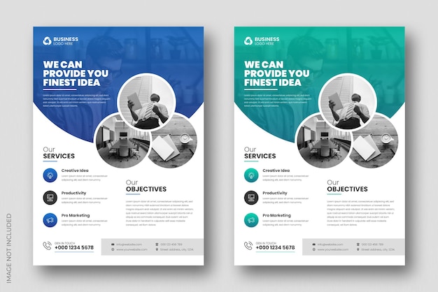 Corporate business multipurpose flyer design and brochure cover page template