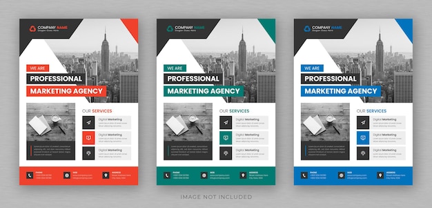 PSD corporate business multipurpose flyer design and brochure cover page template