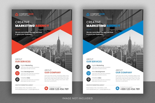 PSD corporate business multipurpose flyer design and brochure cover page template