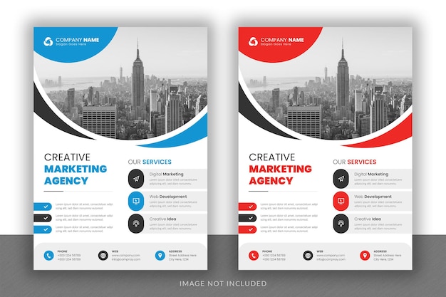 PSD corporate business multipurpose flyer design and brochure cover page template