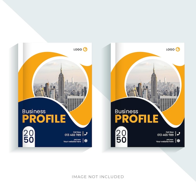 PSD corporate business portfolio brochure and annual report cover page design template