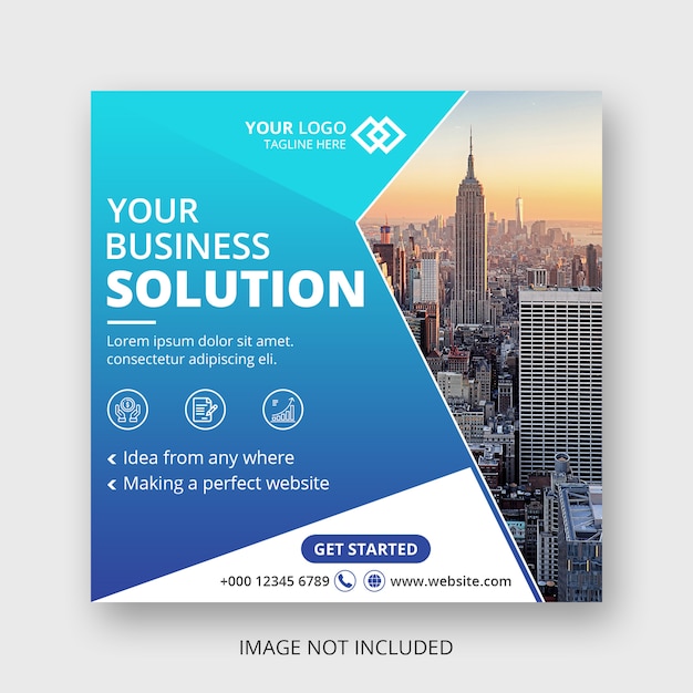 Corporate business post banner template