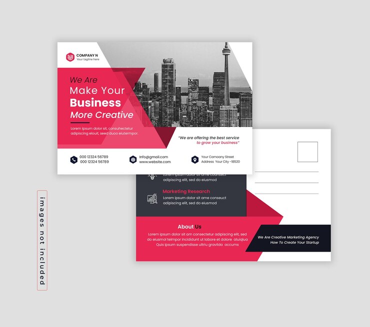 Corporate business postcard design