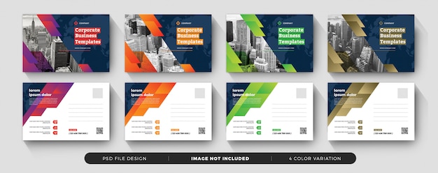 PSD corporate business postcard