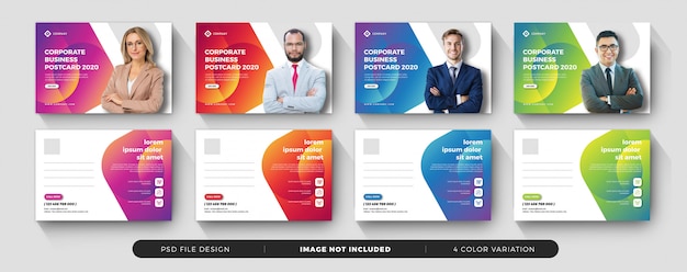 PSD corporate business postcard