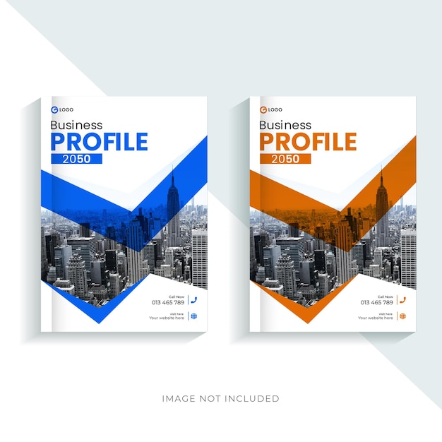 PSD corporate business profile brochure and annual report cover page design template