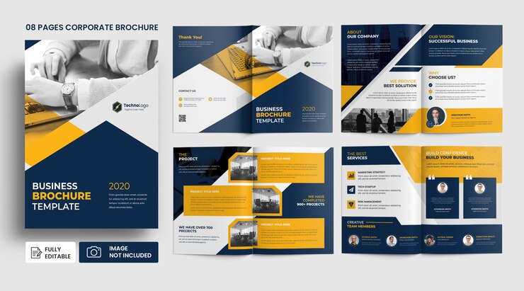 PSD corporate business profile pages brochure  template