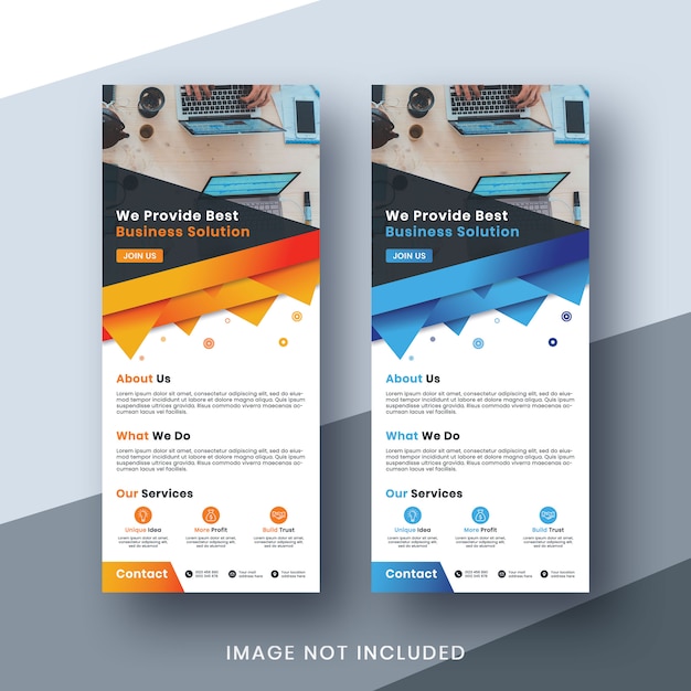 PSD corporate business roll up banner set print ready