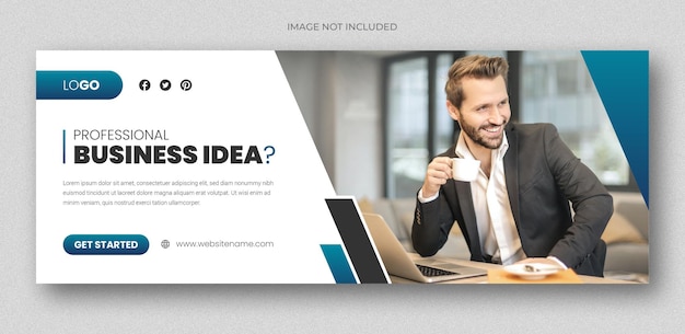 PSD corporate business social media facebook cover and web banner template