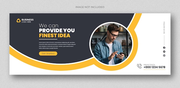Corporate business social media facebook cover and web banner template