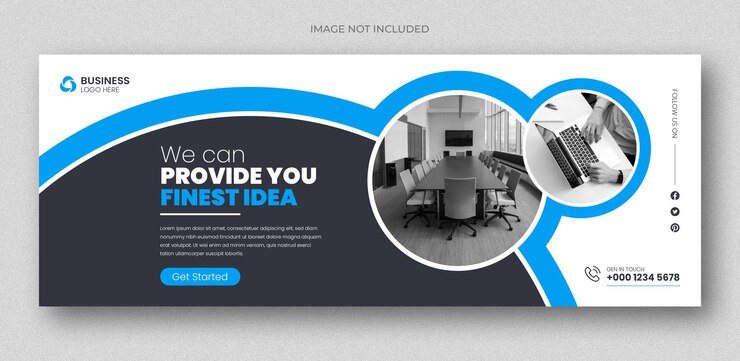PSD corporate business social media facebook cover and web banner template
