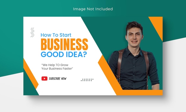 Corporate business youtube thumbnail and web banner business and digital marketing thumbnail