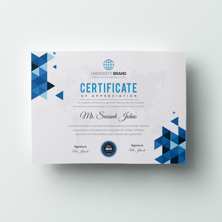 PSD corporate certificate
