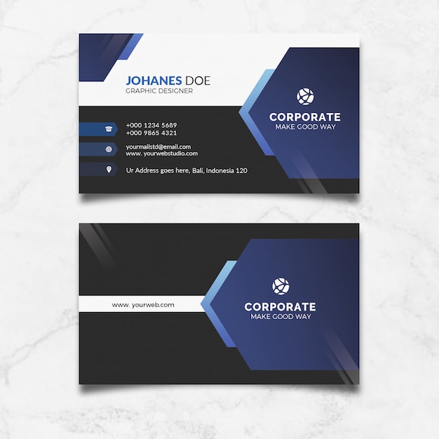 Corporate clean business card