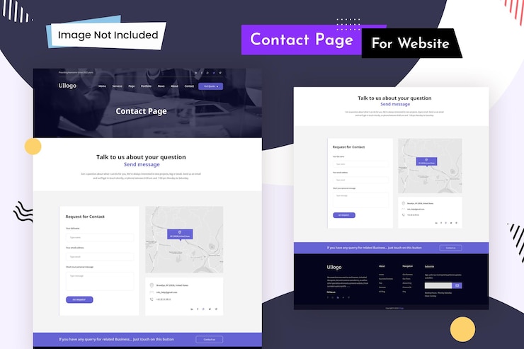 PSD корпоративная контактная форма