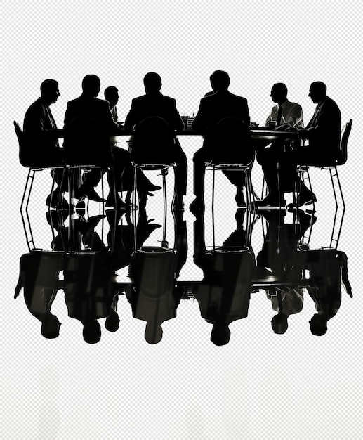 Corporate contours silhouettes of business minds