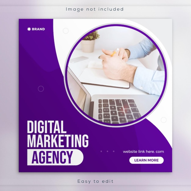 PSD corporate digital business live webinar online seminar social media banner instagram post template